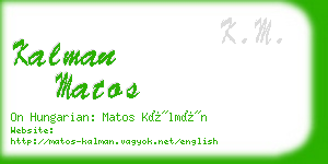 kalman matos business card